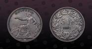 5 Francs 1851A SWITZERLAND SWITZERLAND, KM# 11 , Silver, 5 Francs, 1851A, Mint Strike, Nice silver coin! 