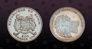 BENIN 500 Francs BENIN, Unlisted, Silver, 500 Francs , 2005, Proof, Ludwig Van Beethoven (1770-1827). Coin in excellent condition! -