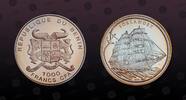 BENIN 1000 Francs BENIN, Unlisted, Silver, 1000 Francs , 2006, Proof, Ship - Sorlandet. Nice toning! Excellent design! Coin in excellent conditio -