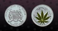 BENIN 1000 Francs BENIN, KM Unlisted , Silver, 1000 Francs, 2010, Proof, Flora - Cannabis Sativa. Coin housed in Original Mint Capsule! Excellent -