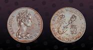 BERMUDA 1 Dollar BERMUDA, KM# 22a , Silver, 1 Dollar, 1972, Proof, Silver Wedding Anniversary. Toned. Nice coin! -