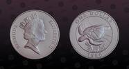 BERMUDA 1 Dollar BERMUDA, KM# 49a , Silver, 1 Dollar, 1986, Proof, World Wildlife Fund - Sea turtle. Coin in excellent condition! -