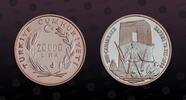 20000 Lira 1990 TURKEY TURKEY, KM# 993 , Silver, 20000 Lira, 1990, Proof, 75th Anniversary - Battle of Gallipoli. Scarce. Low mintage! Coin in ex...