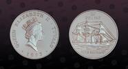 TUVALU 20 Dollars TUVALU, KM# 18 , Silver, 20 Dollars, 1993, Proof, HMS Royalist - Sailing ship. Coin in excellent condition! -