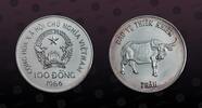 VIETNAM 100 Dong 1986 VIETNAM, KM# 19 , Silver, 100 Dong, 1986, Mint Str... 103,00 EUR  zzgl. 9,00 EUR Versand