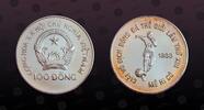 VIETNAM 100 Dong 1986 VIETNAM, KM# 29 , Silver, 100 Dong, 1986, Mint Str... 53,00 EUR  zzgl. 9,00 EUR Versand