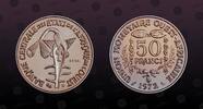 WEST AFRICAN STATES , KM# E6 , Copper-Nickel, 50 Francs, 1972, Specimen, Essai. High grade! Coin in excellent condition!