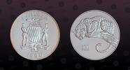 100 Kwacha 1998 ZAMBIA ZAMBIA , KM# 57 , Silver, 100 Kwacha, 1998, Proof, Leopard on a branch. Very rare silver proof coin in excellent condition...