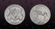 BOTSWANA 2 Pula BOTSWANA, KM# 18 , Silver, 2 Pula , 1986, Proof, Wildlife - Slaty Egret. Coin in excellent condition! -