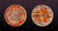 AFGHANISTAN 500 Afghanis AFGHANISTAN, KM# 1008.1 , Silver, 500 Afghanis , 1989, Proof, 1992 Winter Olympics - Bobsledding. Attractive toning! Coin in ex -