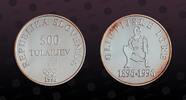 SLOVENIA 500 Tolarjev SLOVENIA, KM# 36 , Silver, 500 Tolarjev, 1996, Proof, Olympics 1996 - Gymnast. Coin housed in Original Mint Capsule! Coin in exc -