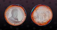 CHAD 1000 Francs CHAD, KM# 24 , Silver, 1000 Francs, 1999, Proof, Okapia Johnstoni. Nice and attractive toning! Coin in excellent condition! -