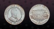 CHAD 1000 Francs CHAD, KM Unlisted , Silver, 1000 Francs, 2002, Proof, Hippopotamus Amhibius. Coin in excellent condition! -