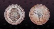 COSTA RICA , KM# 207 , Silver, 300 Colones, 1981, Proof, 125th Anniversary - Death of Juan Santamaria. Scarce. Nice toning! Coin