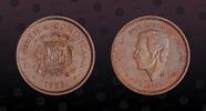 DOMINICAN REPUBLIC 10 Centavos DOMINICAN REPUBLIC , KM# P5 , Nickel Bonded Steel, 10 Centavos , 1983H , Proof, Profile of Duarte. Scarce Piefort. Double Thickn -