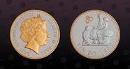 10 Dollars 2006 EAST CARIBBEAN STATES EAST CARIBBEAN STATES, KM Unlisted , Silver, 10 Dollars, 2006, Proof, Queen Elizabeth 80th Birthday. Gilt  ...