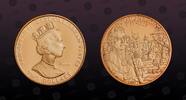 EAST CARIBBEAN STATES 2 Dollars EAST CARIBBEAN STATES, KM# 54 , Copper-Nickel Gold Plated, 2 Dollars, 2003, Proof, Gold Plated Piefort! British Military Leaders -