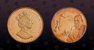EAST CARIBBEAN STATES 2 Dollars EAST CARIBBEAN STATES, KM# 57 , Copper-Nickel Gold Plated, 2 Dollars, 2003, Proof, Gold Plated Piefort! British Military Leaders -
