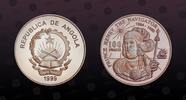 ANGOLA 100 Kwanzas ANGOLA , KM# 102 , Silver, 100 Kwanzas , 1999, Proof, Prince Henry The Navigator. Very rare coin in SILVER. One of modern rarit -