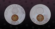 ESTONIA, KM# 54 , Silver, 50 Krooni, 2010, Prooflike, Estonian Nature - with embedded piecie of limestone. Coin housed in Origin