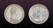 FALKLAND ISLANDS 50 Pence FALKLAND ISLANDS , KM# 18a , Silver, 50 Pence, 1982, Proof, Liberation from Argentina forces. Coin in excellent condition! -