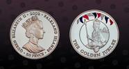FALKLAND ISLANDS 50 Pence FALKLAND ISLANDS , KM# 73a.1 , Silver, 50 Pence, 2002, Proof, The Golden Jubilee. Multicolored. Coin in excellent condition! -