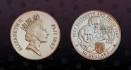 FIJI, KM# 87 , Silver, 10 Dollars, 1997, Proof, Queen Elizabeth IIs Golden Jubilee. Queen Elizabeth II and Prince Philip. With
