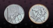 FINLAND, KM# 78 , Silver, 100 Markkaa, 1994, Proof, Stadium of Friendship. Coin housed in Original Mint capsule! Coin in excelle