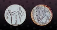 FINLAND, KM# 84 , Silver, 100 Markkaa, 1997, Proof, 100th Birthday - Paavo Nurmi. Coin housed in Original Mint capsule! Coin in