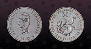 FRENCH AFARS & ISSAS 50 Francs FRENCH AFARS & ISSAS , KM# E6 , Copper-Nickel, 50 Francs, 1970(a), Specimen, Essai. Pair of dromedary camels. NGC grade these t -