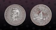 FRENCH POLYNESIA , KM P29 , Silver, 100 Francs, 1979, Proof, French Polynesia landscape. Scarce silver proof Piefort! Only 350 c