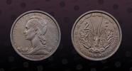 FRENCH WEST AFRICA 2 Francs FRENCH WEST AFRICA , KM# E2 , Nickel-Bronze, 2 Francs, 1948, Specimen, Nice Essai coin in excellent condition! -