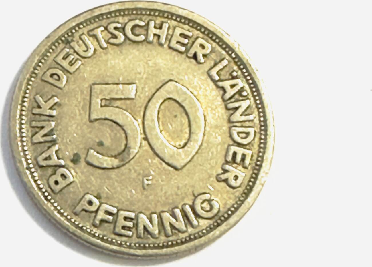 50 Pfennig Bank Deutscher Länder 1949 J Verkaufen Deutschland 50 Pfennig BdL 50 Pf. Bank deutscher Länder 1949 F s | MA-Shops