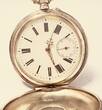 Deutschland Antike Taschenuhr Sprungdeckel 800 er Silber um 1900 Spiral Breguet Taschenuhr mit Guckloch auf dem Sprungdeckel gut