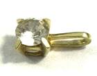 Anhänger 1,3 cm 585er Gelbgold (14 Karat GG) + Zirkonia