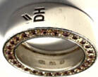 Daniel Hechter Silberring rosa Zirkonia außen 925 er Sterling Silber Ring Gr. 53 gut, kleine Gebrauchsspuren am Silber