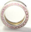 Daniel Hechter Silberring rosa Zirkonia außen 925 er Sterling Silber Ring Gr. 53 gut, kleine Gebrauchsspuren am Silber
