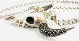 Thomas Sabo Anhänger Stierkopf Bull Skull + Weitankerkette 925er Sterling Silber gut