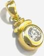 Goldanhänger Zirkonia rund 333 er Gelbgold Anhänger 8 Karat 1,6 cm gut