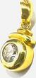 Goldanhänger Zirkonia rund 333 er Gelbgold Anhänger 8 Karat 1,6 cm gut