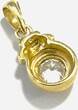Goldanhänger Zirkonia rund 333 er Gelbgold Anhänger 8 Karat 1,6 cm gut