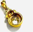 Goldanhänger Zirkonia rund 333 er Gelbgold Anhänger 8 Karat 1,6 cm gut