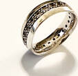Deutschland Ring Gr. 66 Pfeffinger geschwungener Silberring Zirkonia 925 er Sterling Silber gute gebrauchte Erhaltung