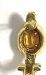 Ohrringe Ohrstecker Citrin oval + 750er Gold 18 Karat