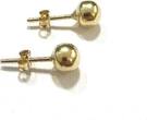 Ohrringe Ohrstecker Kugel 585er Gelbgold 14 Karat GG 6 mm