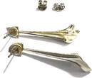Finnland Lapponia Ohrstecker 1986 Ohrhänger Lapponia 925 er Silber 4 cm lang leichte Gebrauchsspuren