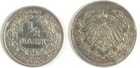 Deutschland 1/2 Mark Kaiserreich Münze 900er Silber -