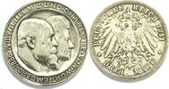Deutsches Reich 3 Mark Silberhochzeit Wilhelm II + Charlotte von Württemberg 1886 - 1911 -
