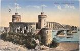 Deutschland Ansichtskarte Mainz Mainz Eisenbahnbrücke color um 1915 -