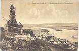 Deutschland Ansichtskarte Rhein Nationaldenkmal und Rüdesheim -